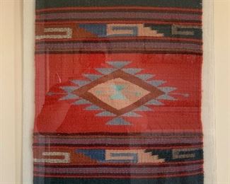 Small Navajo Rug in Plexiglass