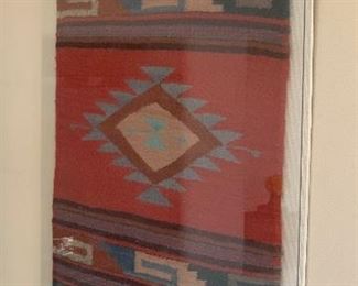 Small Navajo Rug in Plexiglass