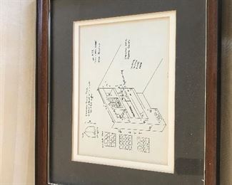 Framed blueprints Lot #88 9x11