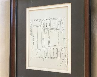 Framed blueprints Lot #88 9x11