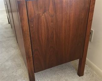 Mid Century Walnut 8 Drawer File Cabinet Custom Made 18.5x68x28 HxWxD