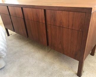 Mid Century Walnut 8 Drawer File Cabinet Custom Made 18.5x68x28 HxWxD