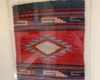 Small Navajo Rug in Plexiglass
