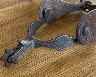Old cowboy spurs pair