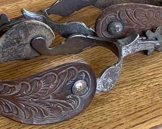 Old cowboy spurs pair