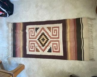 Zapotec designs handloomed 100% wool blanket 64x30