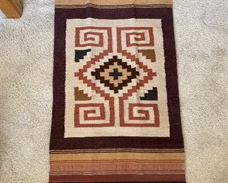 Zapotec designs handloomed 100% wool blanket 64x30