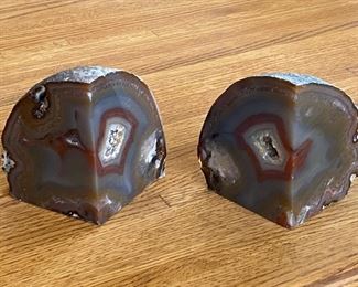 Agate book ends