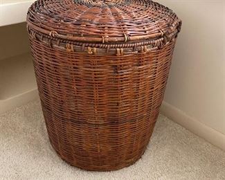 Wicker basket 20in H x 17.5in diameter