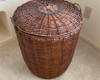 Wicker basket 20in H x 17.5in diameter