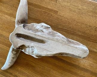Ceramic cow skull decor