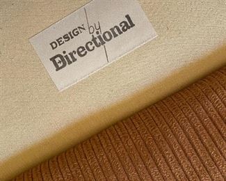 Design by directional tan corduroy couch #2 of 2 78x35x34 HxWxD