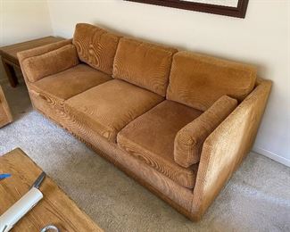 Design by directional tan corduroy couch #2 of 2 78x35x34 HxWxD