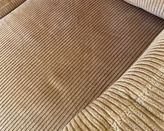 Design by directional tan corduroy couch #2 of 2 78x35x34 HxWxD