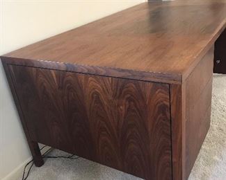 Mid Century Walnut Custom Executive Desk 36x68x28 HxWxD