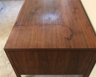 Mid Century Walnut Custom Executive Desk 36x68x28 HxWxD