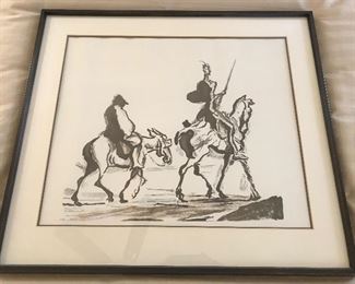 Framed Men on Horse 25x28