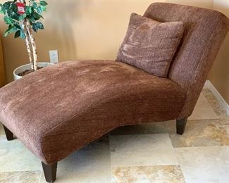 Fabric Chaise Lounge Chair 37x35x66in HxWxD
