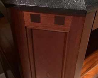 Thomasville Cherry Nightstand Marble 31x33.5x18.5in HxWxD
