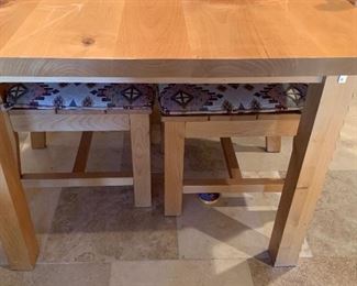 South West Natural Wood Dining Table w/ 6 chairs 30x40x72in HxWxD