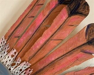 Bruce Law Native American Chief Head Sculpture Saguaro/Cholla	52x32x7in	HxWxD
