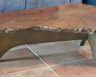 Natural Burl Wood Coffee table	14x33x50in	HxWxD
