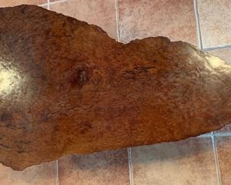 Natural Burl Wood Coffee table	14x33x50in	HxWxD
