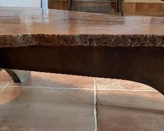 Natural Burl Wood Coffee table	14x33x50in	HxWxD
