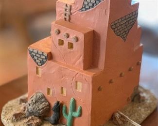 Native American Pueblo Lamp Signed		
