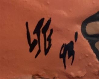 Native American Pueblo Lamp Signed		
