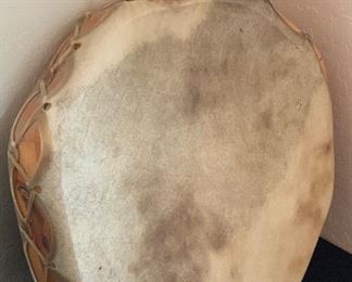 Native American Taos Hand Painted Drum	15in Diameter	
