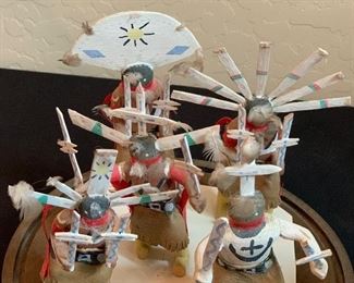 Apache Gian Dancers Kachina in Case	Case: 13.5in x 8.5in Diameter	
