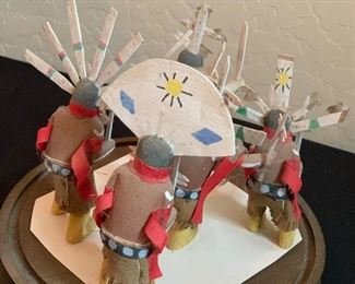 Apache Gian Dancers Kachina in Case	Case: 13.5in x 8.5in Diameter	
