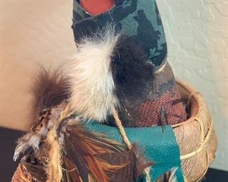 Native American Baby In Basket doll	11in H	
