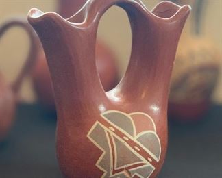 As-IS Native American Wedding Vase	8in H	
