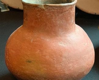 primitive Native American pottery Pot	6in H x 5.5in Diameter	
