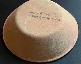 Native American Sand Pottery Bowl	2in H x 8in Diameter	
