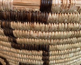 Lg TOHONO O'ODHAM Coil Basket Papago Native American	9.75in H x 18in Diameter
