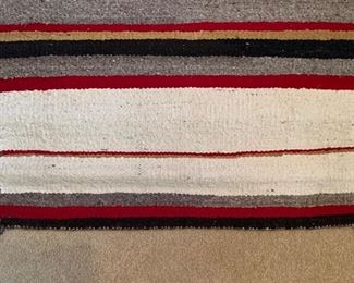 Native American Navajo Saddle Blanket Striped 	37x31in	

