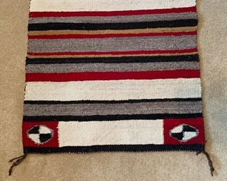 Native American Navajo Saddle Blanket Striped 	37x31in	
