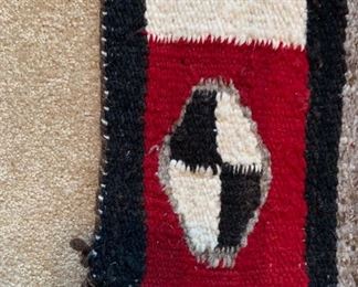 Native American Navajo Saddle Blanket Striped 	37x31in	
