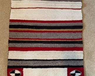 Native American Navajo Saddle Blanket Striped 	37x31in	
