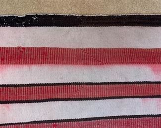 Native American Navajo Saddle Blanket Striped Bleeding	53x35.5in	
