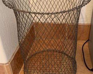 Vintage Wire Mesh waste paper basket		
