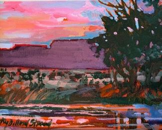 *Original* Betsy Dillard Stroud Painting Mountains & River	16.5x14.5in	
