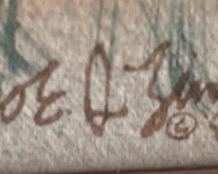 *Original* Hugo E. DiZinno San Jose de Tumacacori the Mission Watercolor	41.5x29in
