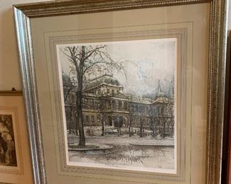 *Signed* Robert Kasimir Europe Courthouse Etching	30x28in	

