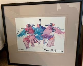 *Signed* Sam English Her, She & Her Honor Dancin Print	28.5x32in	
