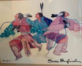 *Signed* Sam English Her, She & Her Honor Dancin Print	28.5x32in	
