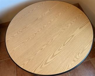 Oak Veneer Round Dining Table	26.5in H x 49in Diameter	
